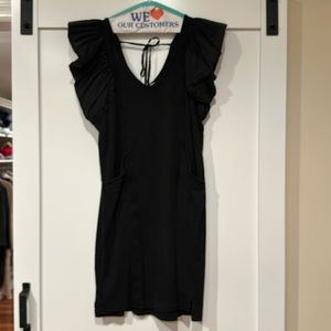 Anthropologie spring dress with butterfly sleeves and pockets